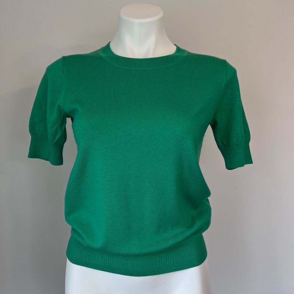 J.Crew Emerald Green Short Sleeve Sweater